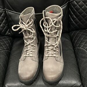 Sorel Gray Lace-Up Boots